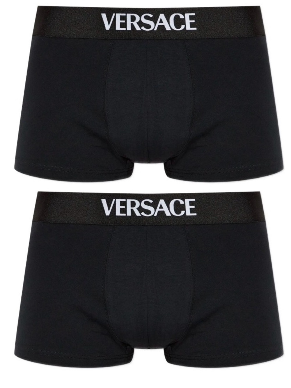 Versace MENS Black trucks Boxers with White Logo Waistband size 5/Medium NEW
